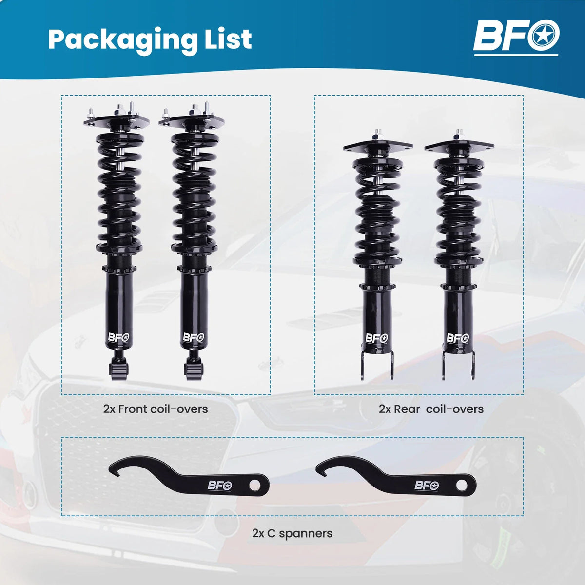 Coilovers Suspension Adjustable Height for Nissan 370Z Z34 Infiniti G37 (2009–2020)