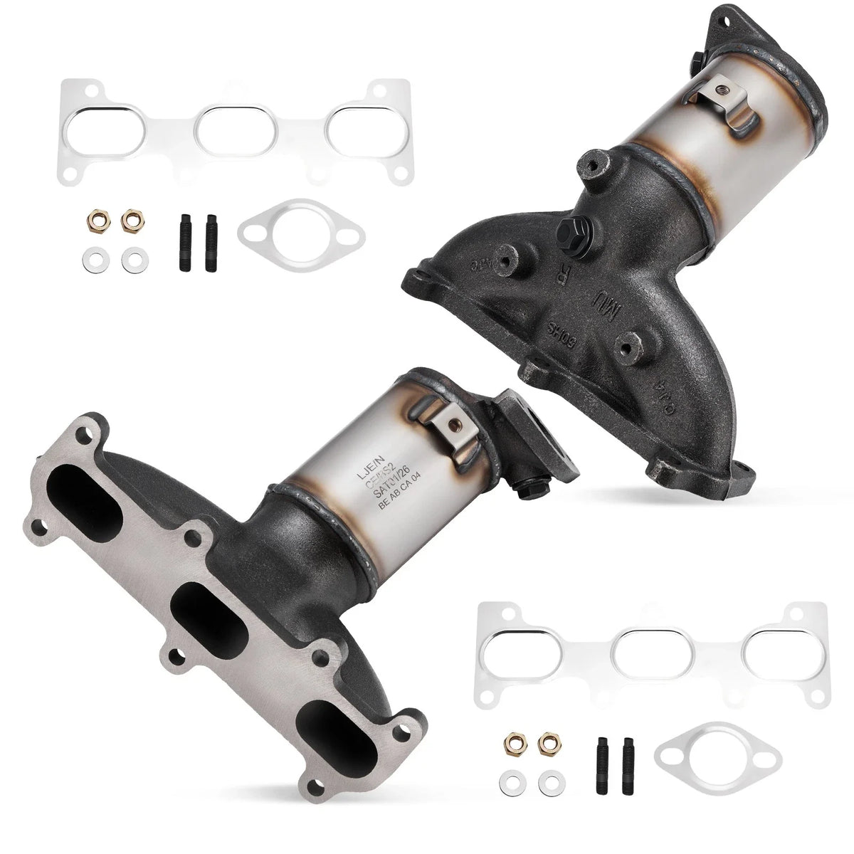 Set of 2 Manifold Catalytic Converters for Hyundai Santa Fe (2007–2009)