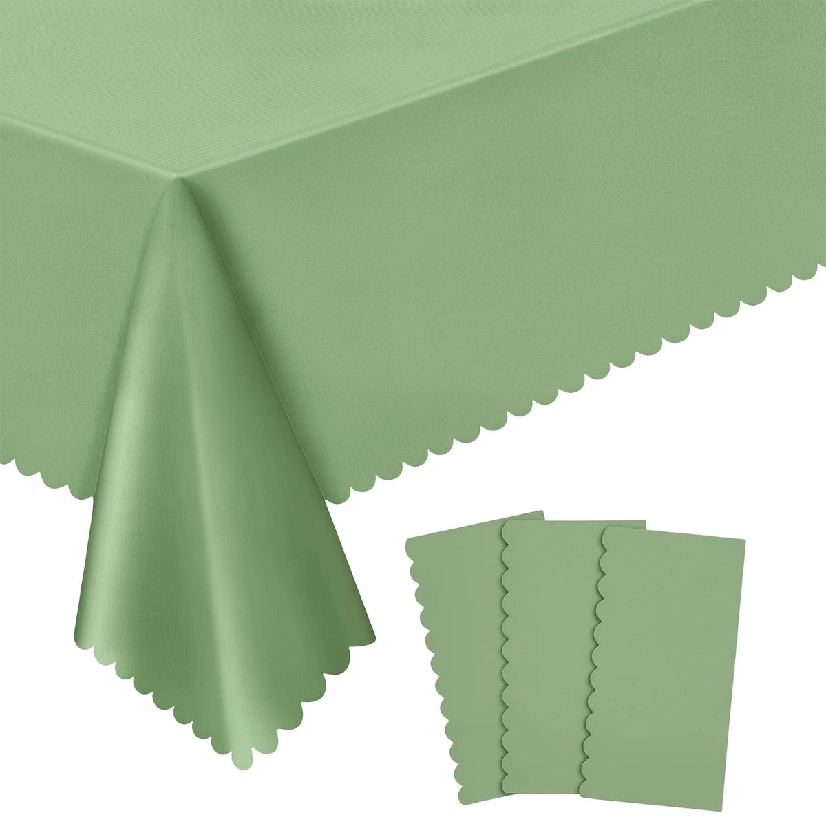 3 Pack Plastic Tablecloth for Various Tables (54 x 108 Inch)