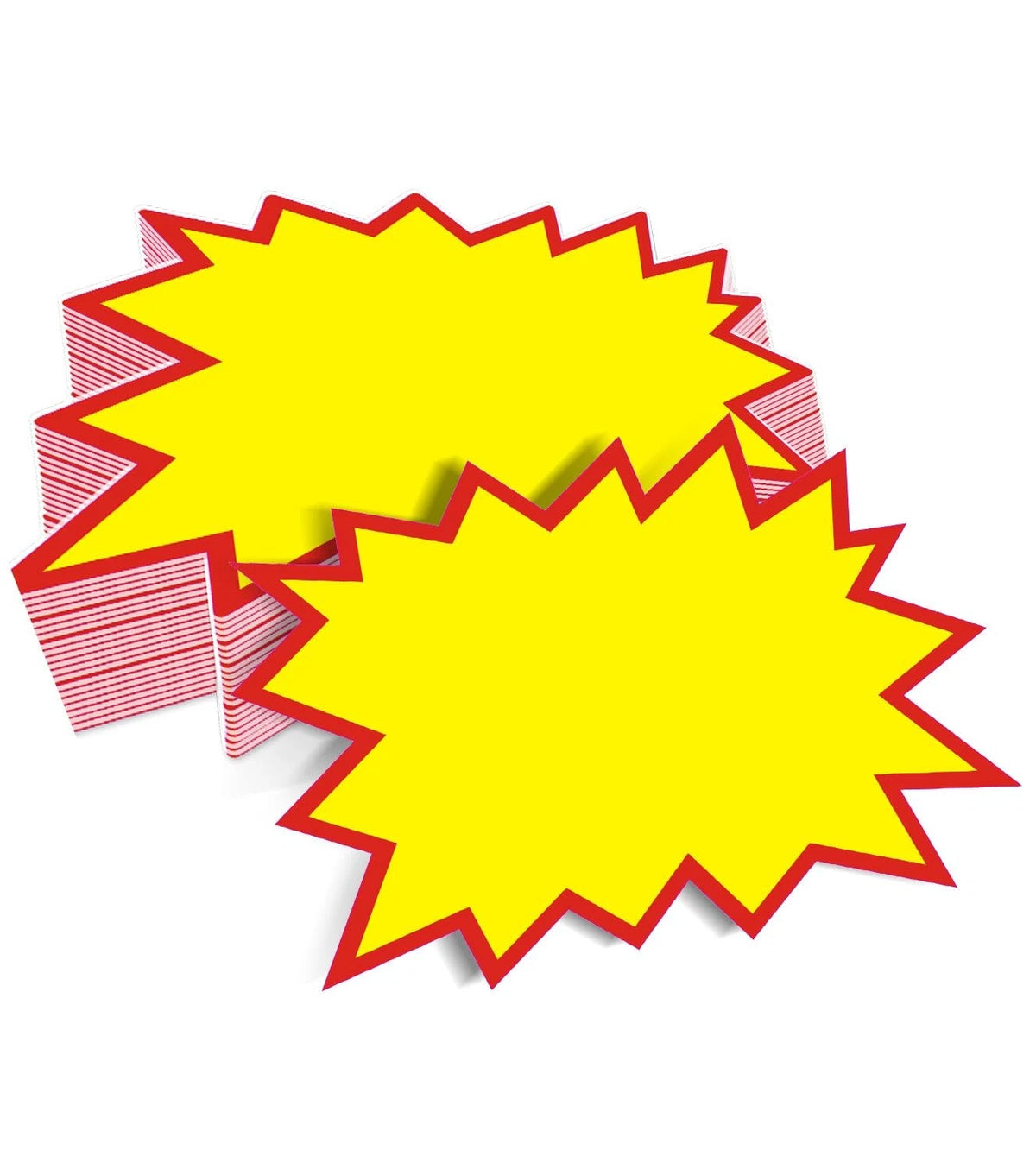 200 PCS Blank Star Stickers 4.33 x 3.55 inches, Yellow Red Border