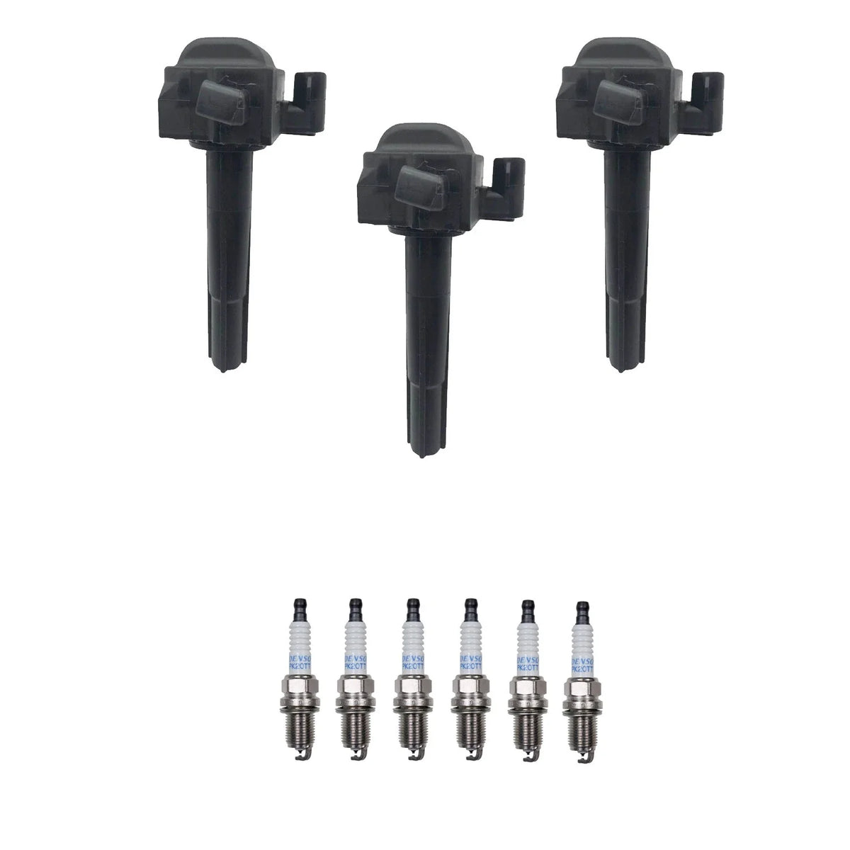 Set of 3 Ignition Coils & 6 Denso Platinum Spark Plugs for Camry 3.0 V6