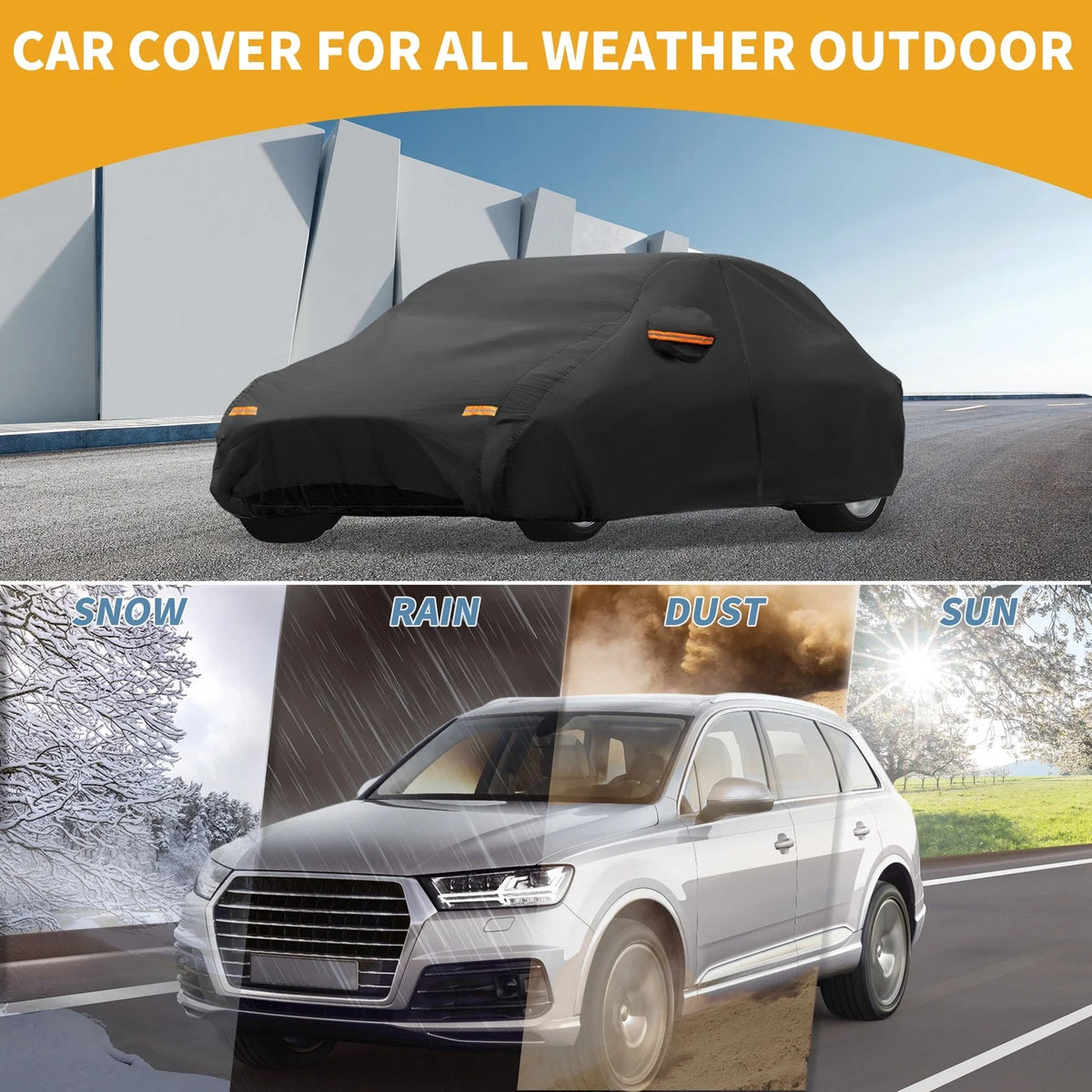 Waterproof All Weather Car Cover for Lexus RC (2015–2023) 190T-PU Zipper