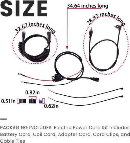Set of 2 Replacement Electric Power Cords for Delta Ignite R3 2.0, R3L, R4