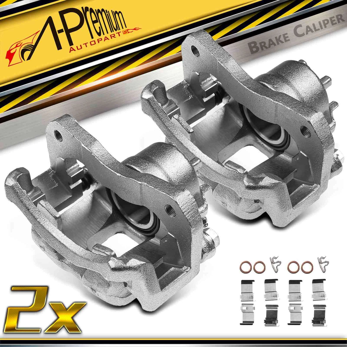 2X Front Brake Calipers with Bracket for Mitsubishi Lancer (2002–2007) MR569125, MR569126