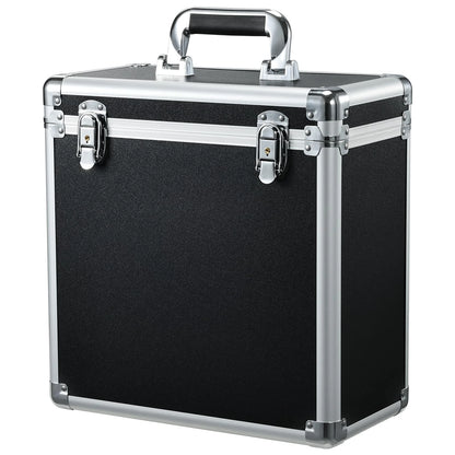 Vinyl Record Storage Case for LP Album Collection (1365 cubic inches) Black