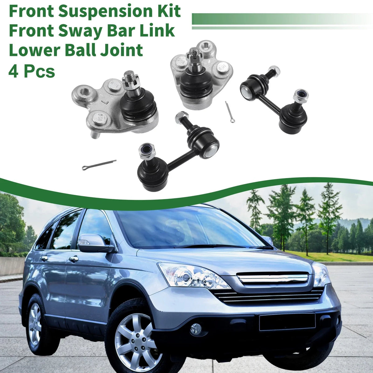 4pcs Front Suspension Kit for Honda Civic (2006–2011) - Sway Bar Link, Lower Ball Joint