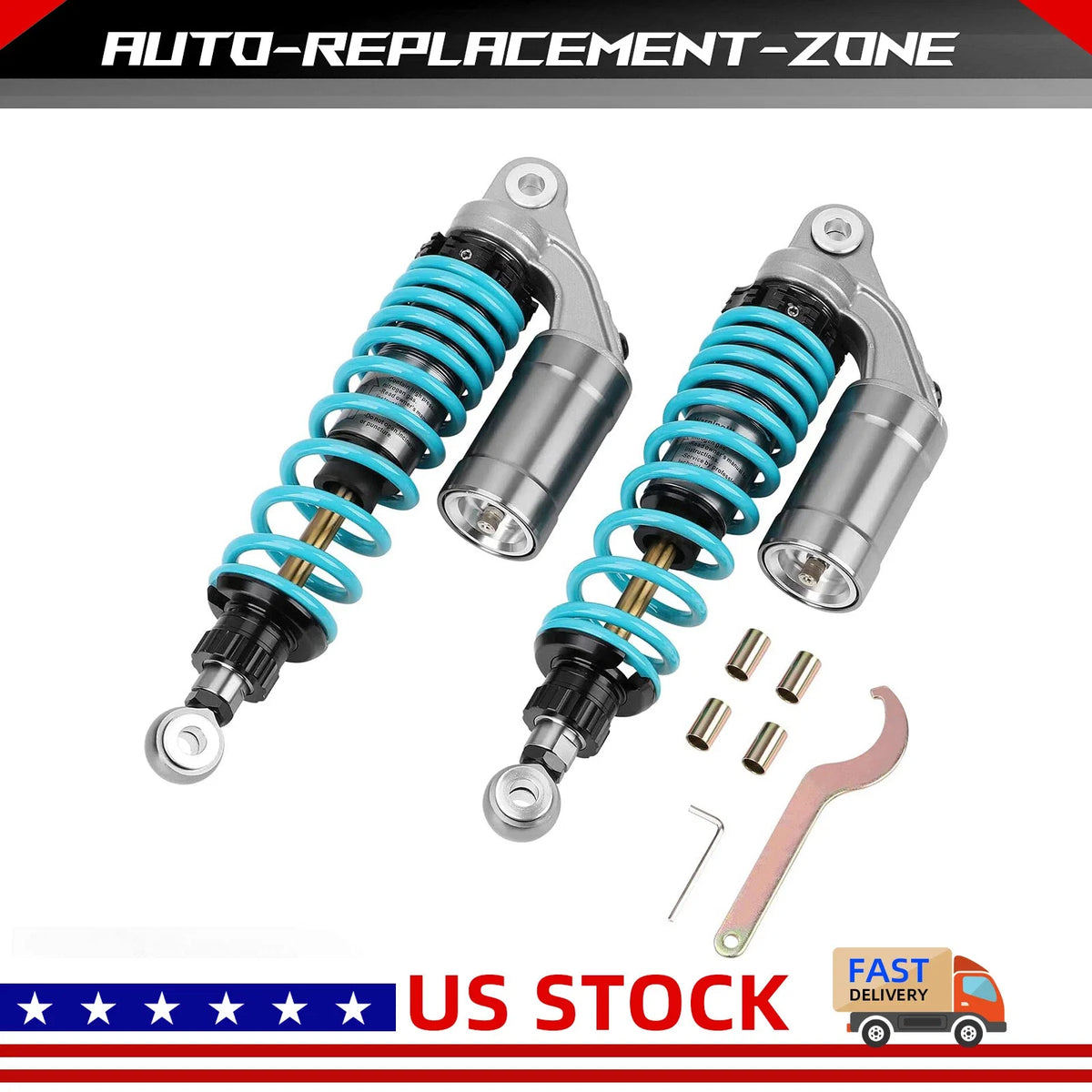 Pair of 12.5" 320mm Universal Rear Air Shock Absorbers for Motorcycle ATV