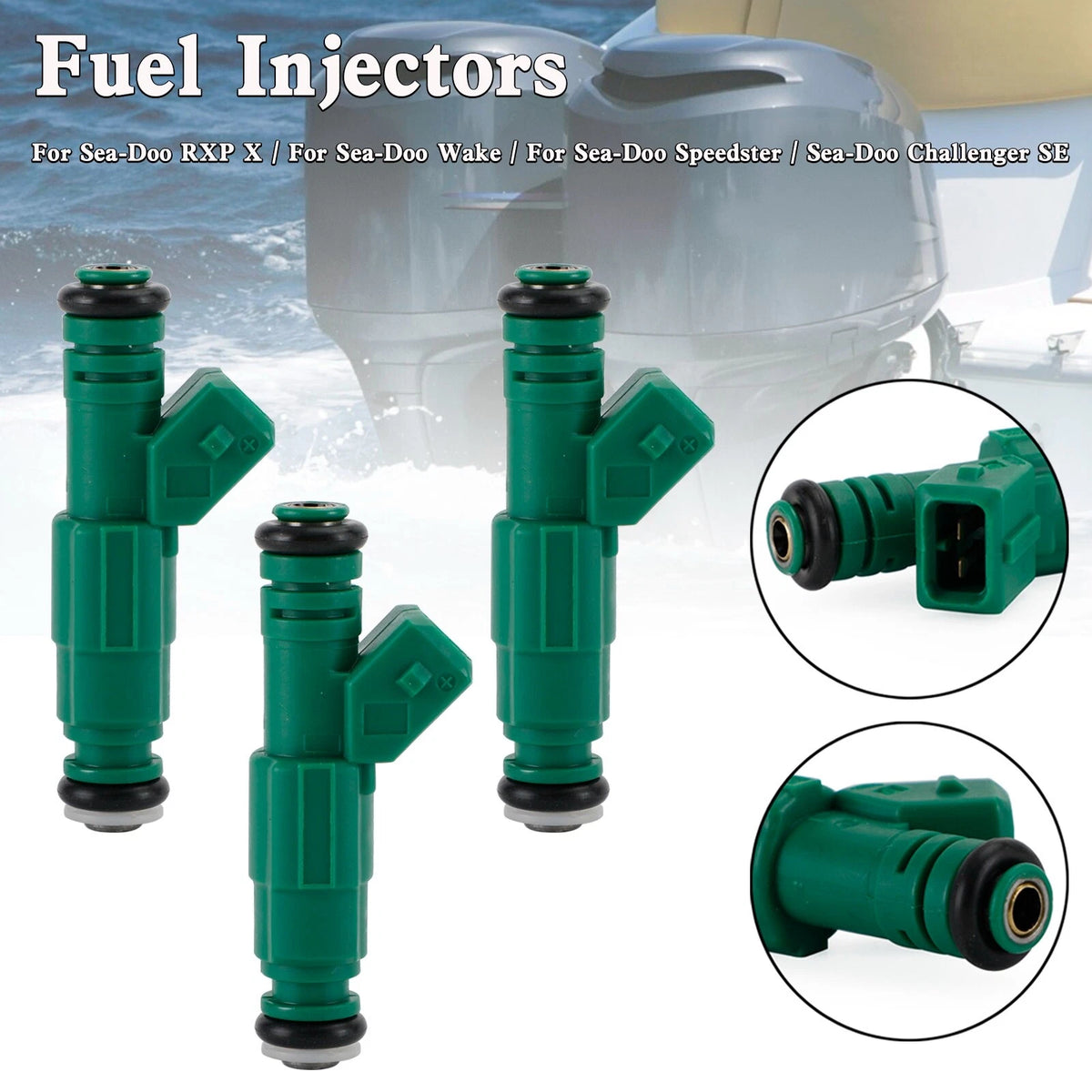 3X Fuel Injector 006-623, 420874432 for Sea Doo Speedster RXP-X RXT (2008–2012)