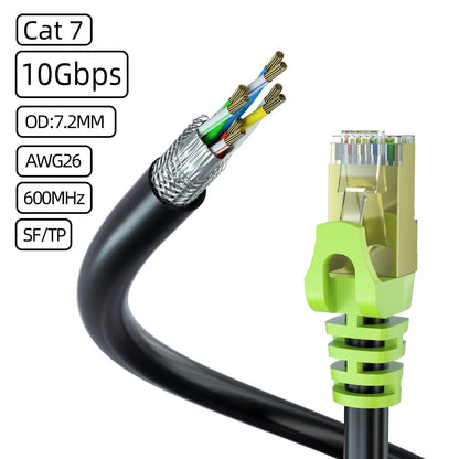 Outdoor Cat 7 Ethernet Cable 250ft, 26AWG Heavy-Duty Cat7