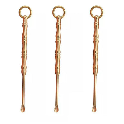 Brass Vintage Bamboo Ear Pick Tool Key Chain