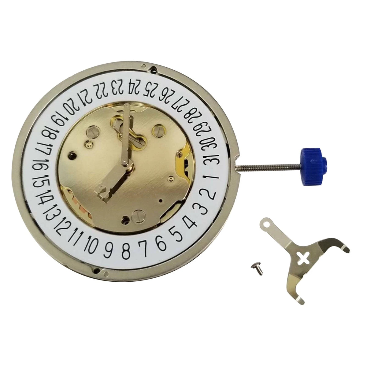 Quartz Watch Movement with Battery 5 Hands Single Calendar for Ronda 5021.D