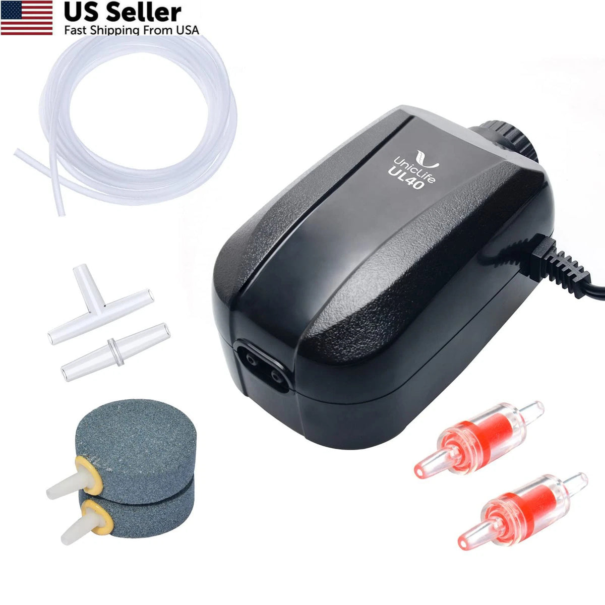 64 GPH Aquarium Air Pump for Uniclife (10-100 Gallons)