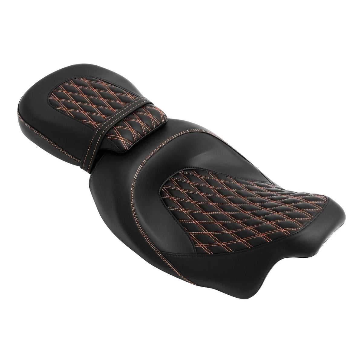 Gel Seat for Harley Touring (2009–2023) - Black/Orange
