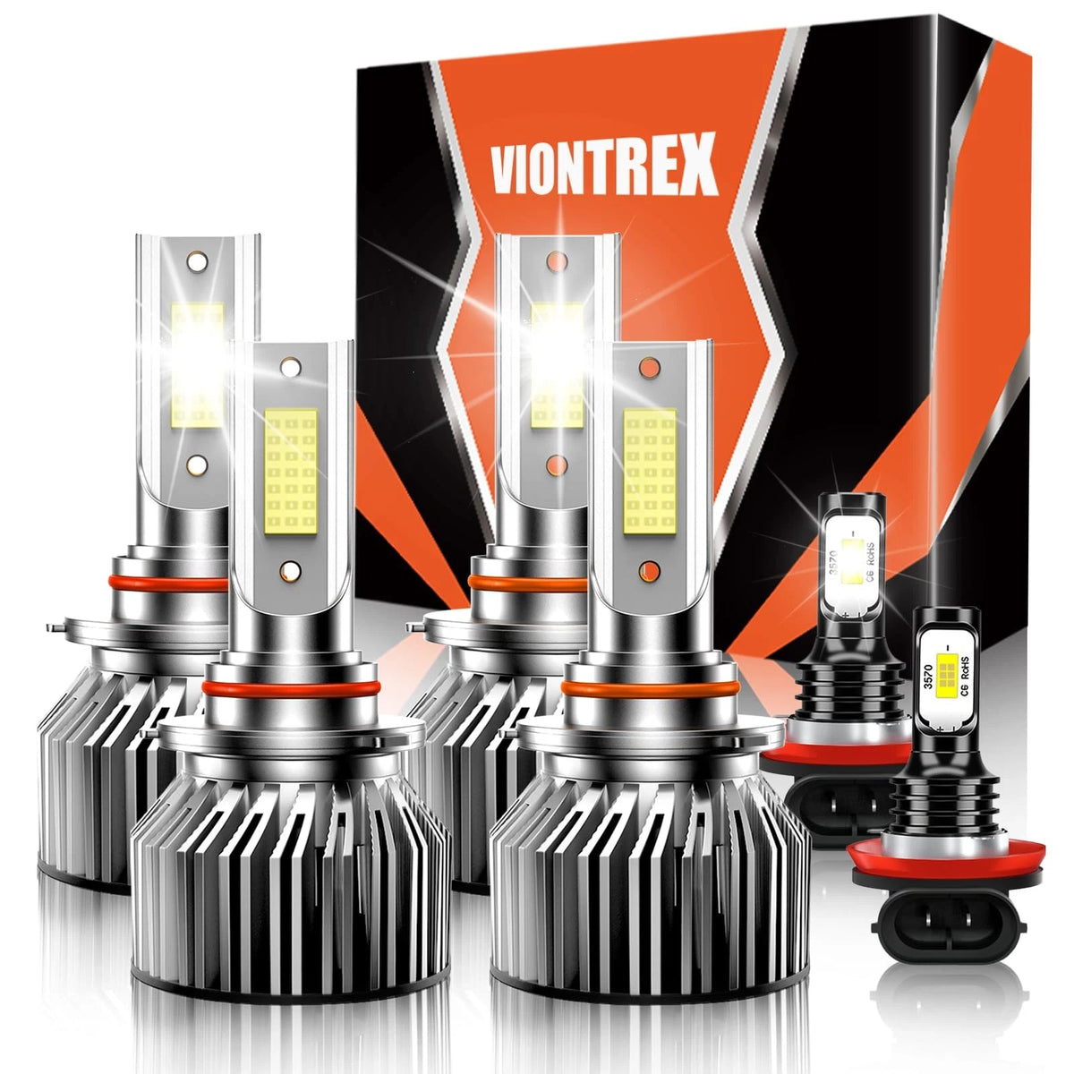 High Low Beam Fog Light Bulbs Combo for Honda Accord (2006–2012) 6500K White