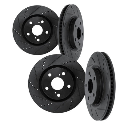 Rotor Set for Subaru WRX STI (2013–2017) ALX-PAU-DF-8004-13040-CLA1, Drilled & Slotted
