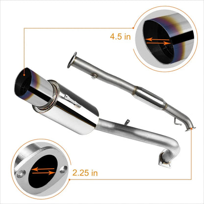 Catback Exhaust System for Mitsubishi Eclipse 4CYL (2000–2005) - 4.5" Burnt Tip