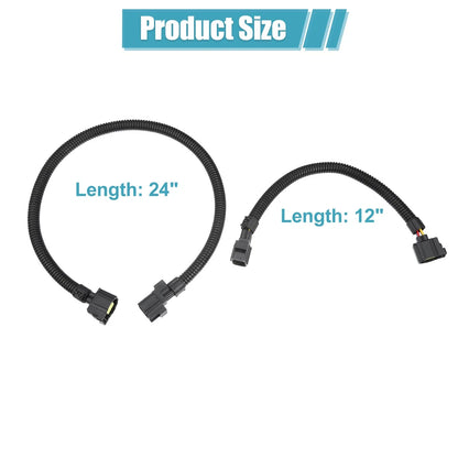 2Pcs Oxygen Sensor Extension Harness for Jeep Wrangler (2001–2019)