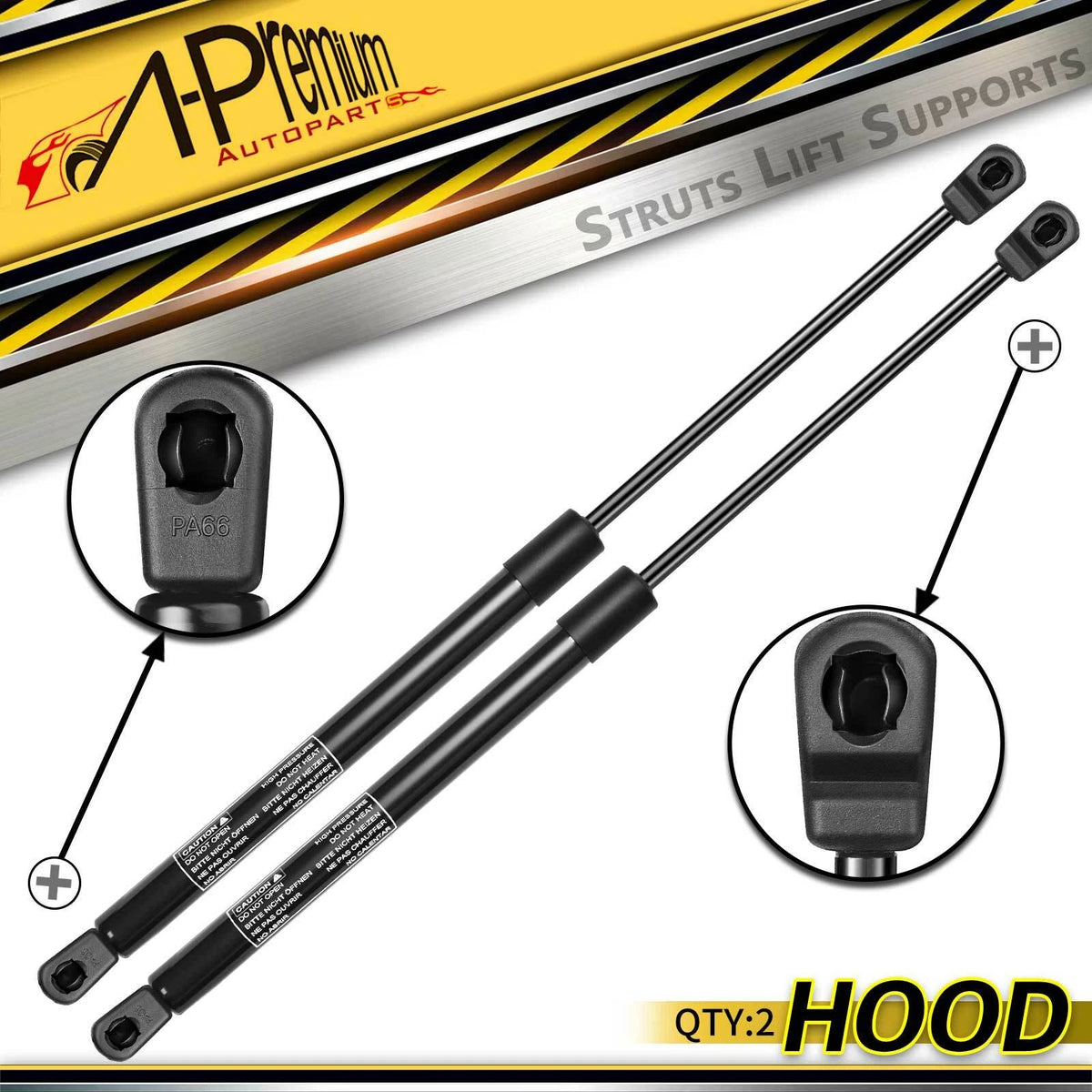 2X Front Hood Lift Supports Shock Struts for Volkswagen Beetle (1998–2010) 4328, SG201020, 1C0823359E, 1C0823359B