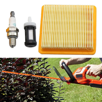 Fuel Filter Air Filter Set of 2 for Lawn Mower (FC91, FS96, FC111, HT102, HT103)