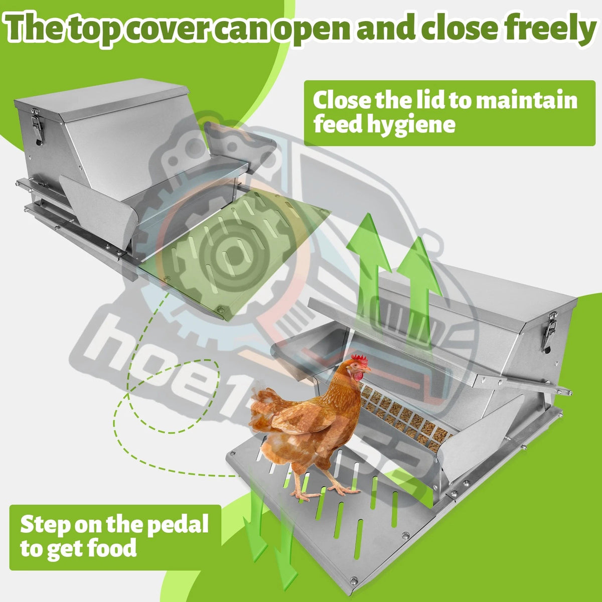 1X Automatic Chicken Feeder for Poultry (Weatherproof)