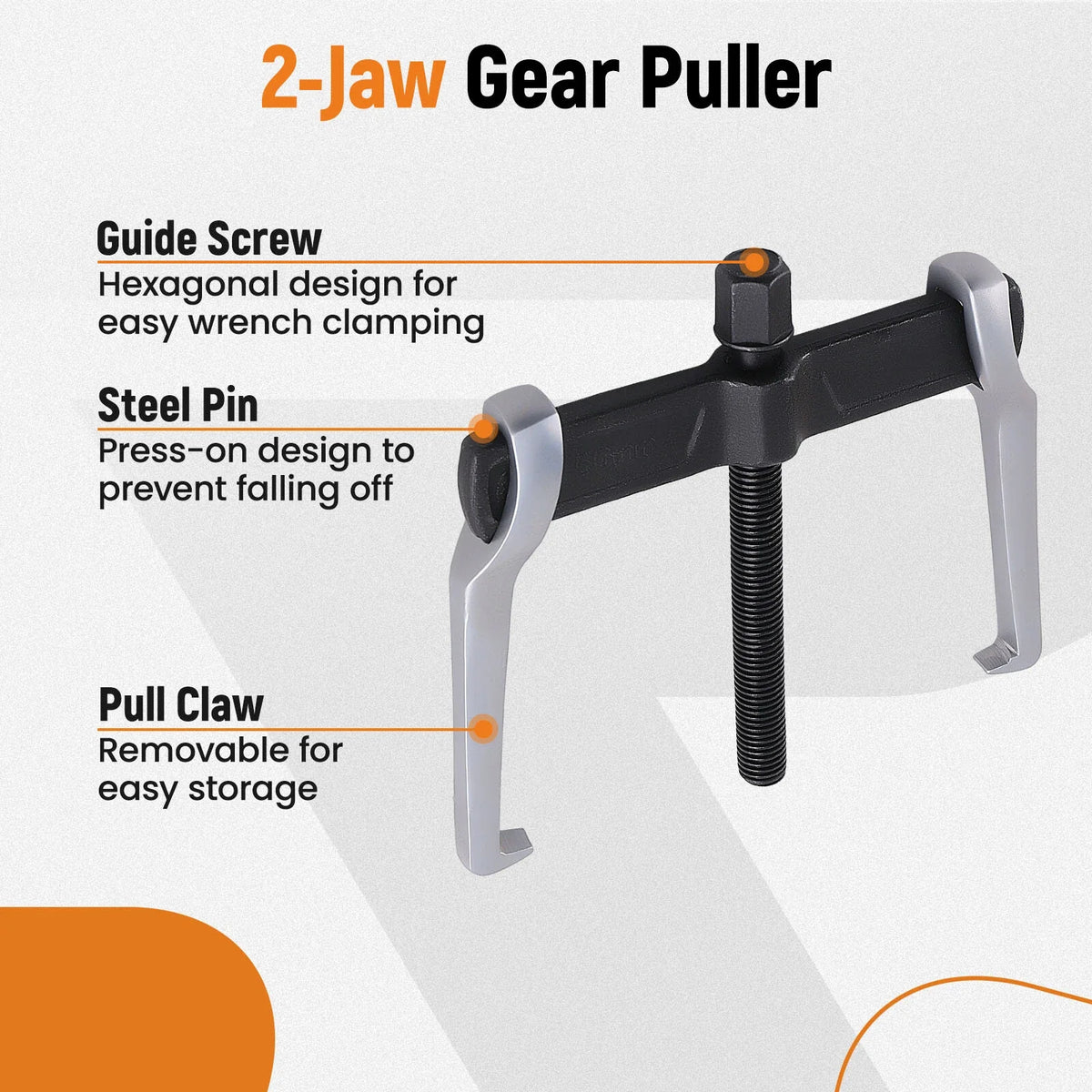2-Jaw Bearing Puller Kit for Small/Medium Gears & Bearings (8")
