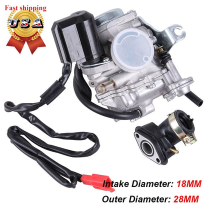 Carburetor 18mm for Sunl Roketa JCL Taotao Baja 49cc 50cc GY6 Scooter Moped