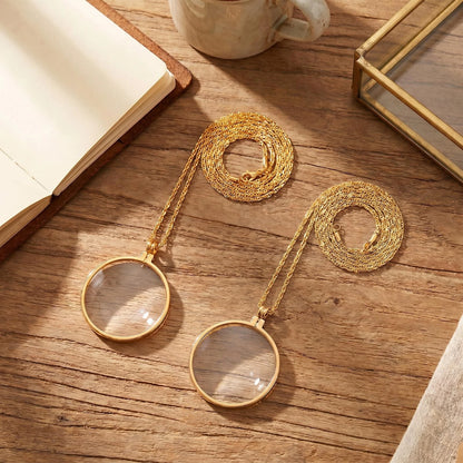 3X Magnifying Glass Necklace Monocle 5X Magnifier