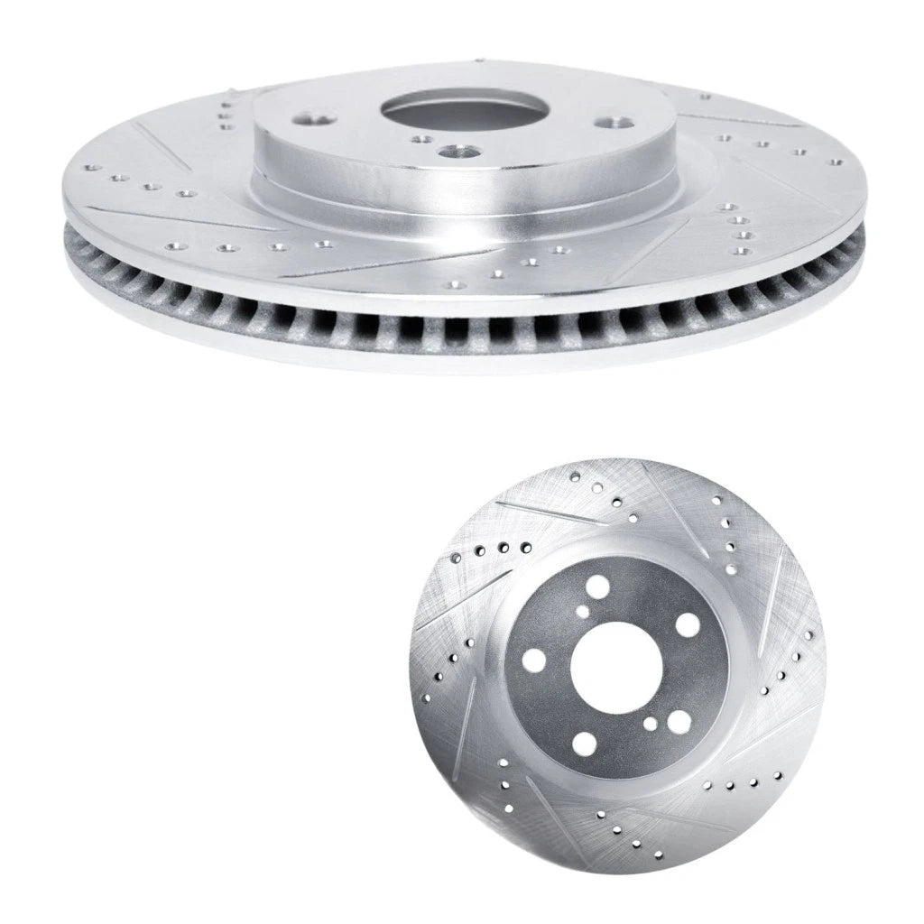 Brake Rotor Set for Honda Pilot (2009–2015) ALX-PAU-DF-7002-59012-CLA5 Vented Drilled Slotted