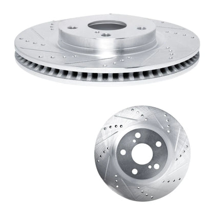 Brake Rotor Set for Honda Pilot (2009–2015) ALX-PAU-DF-7002-59012-CLA5 Vented Drilled Slotted