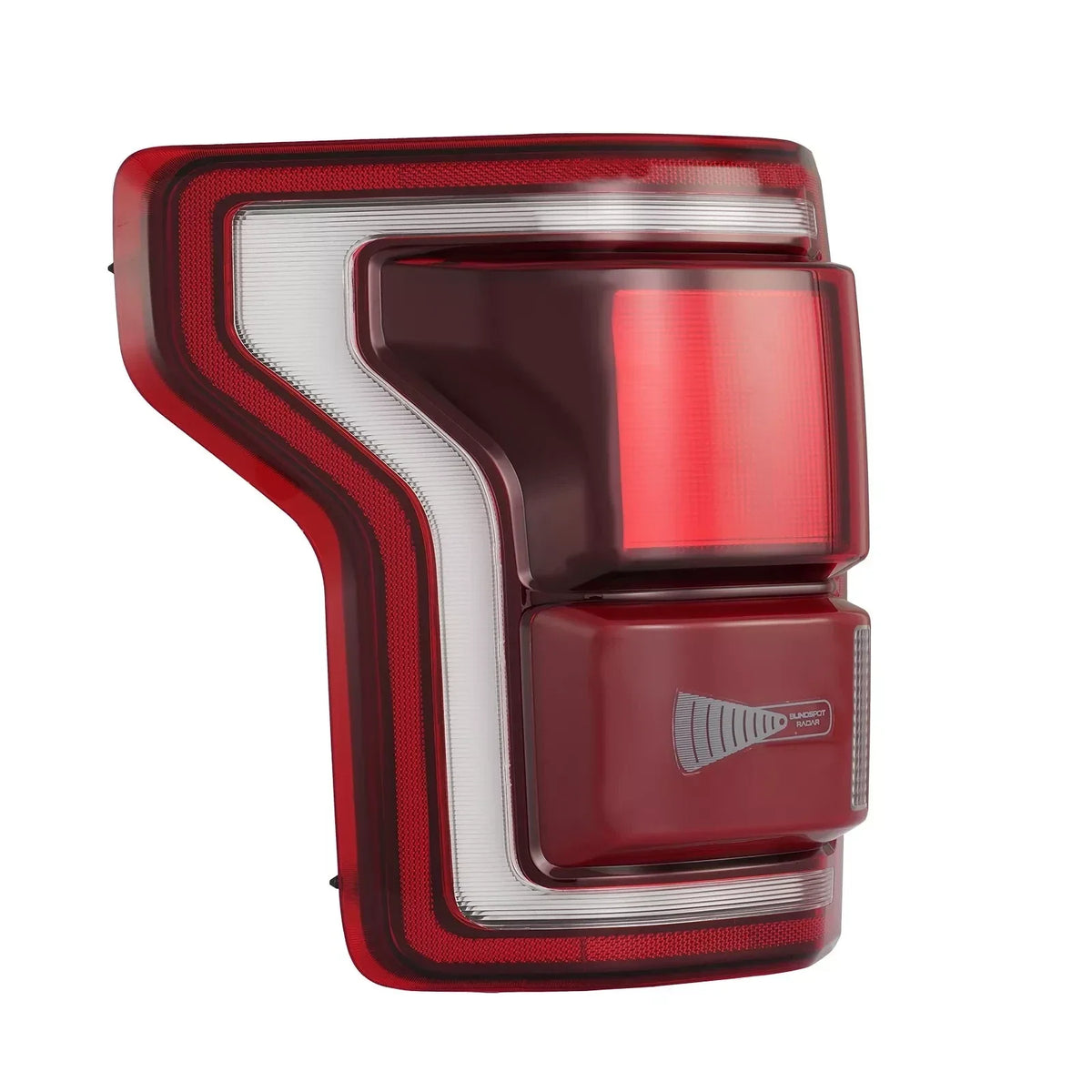 LED Tail Light for Ford F-150 (2017–2019) w/ Blind Spot Smoke Red Lens Left