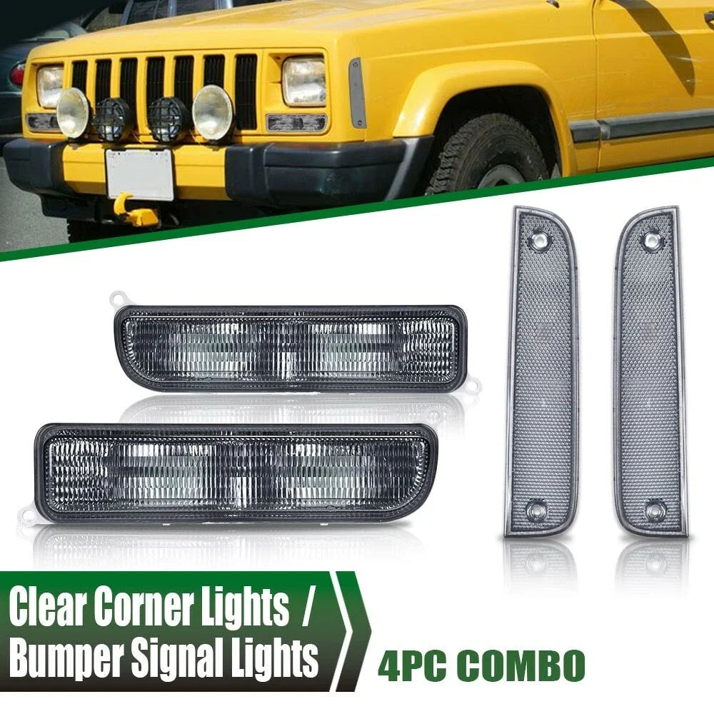 Smoke Corner Lights and Bumper Signal Lights for Jeep Cherokee XJ (1997–2001)