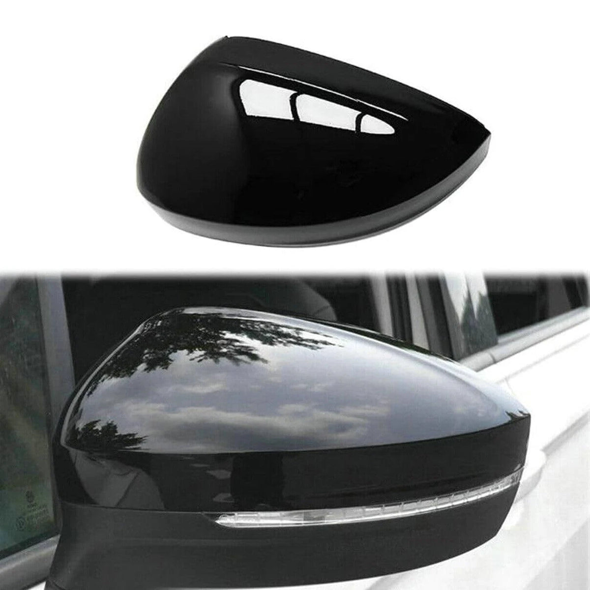 Left Rearview Side Wing Mirror Cap Cover for VW Tiguan (2017–2023)