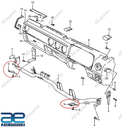 Instrument Stay Bracket Set for Suzuki Samurai SJ410 SJ413