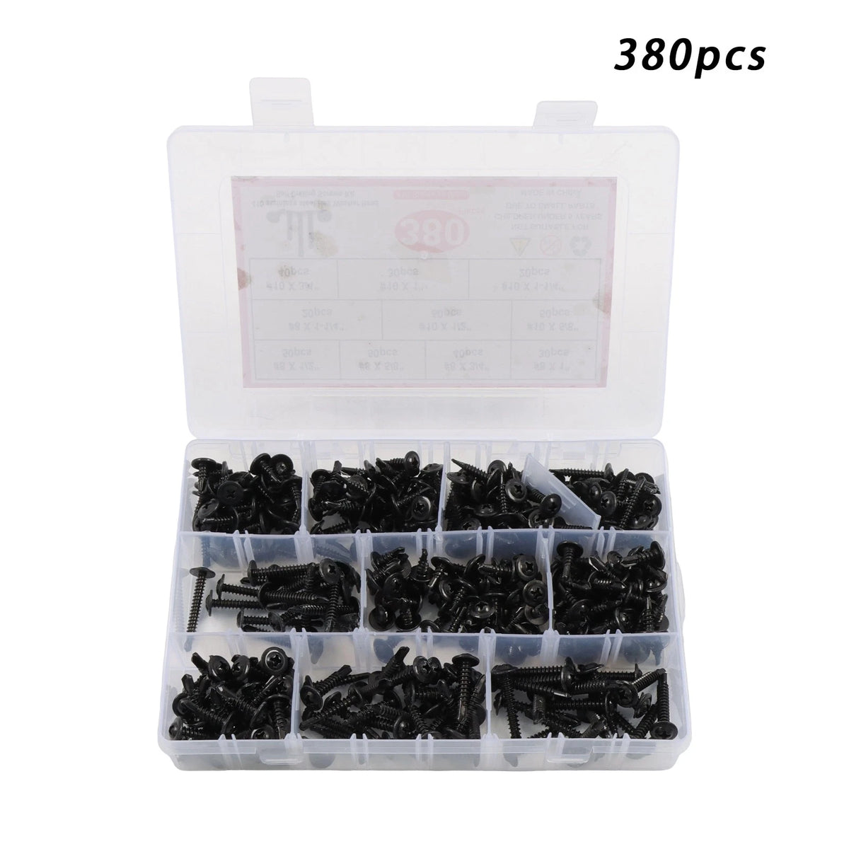 380PC Black Oxide Coated 410 Stainless Steel Self-Drilling Screws