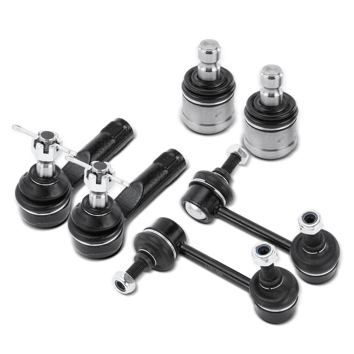 Set of 6 Front Sway Bar Link Tie Rod Ends for Mazda MX-6 (1993–1997) K9615, K90108, K90109, ES3197RL