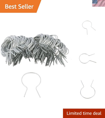 100 Pack of Rust-Resistant Galvanized Fence Ties - 9 Gauge