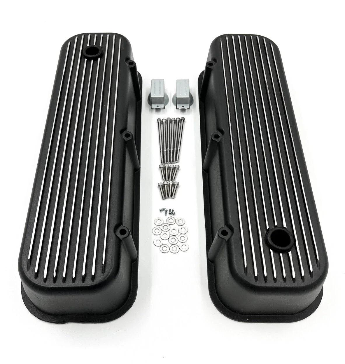 Aluminum Valve Covers Tall Finned Replacement for BBC 396 402 427 454 (–)