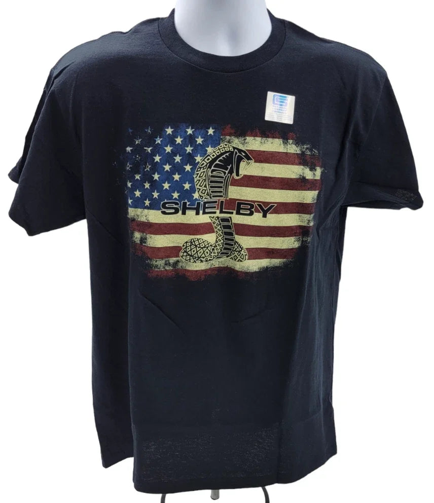 Replacement Black T-Shirt with Shelby Cobra Emblem for Men and Women (Unisex)