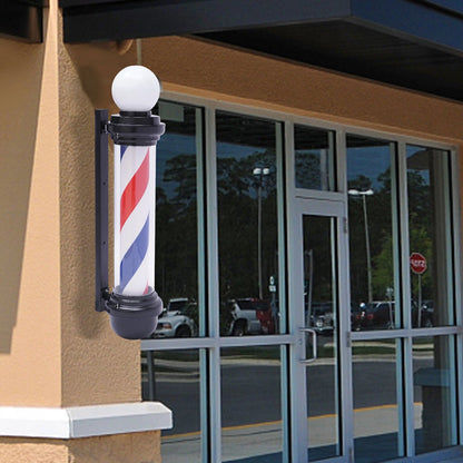 32" Barber Pole Light for Hair Salon (Outdoor, Rotating, Rainproof)