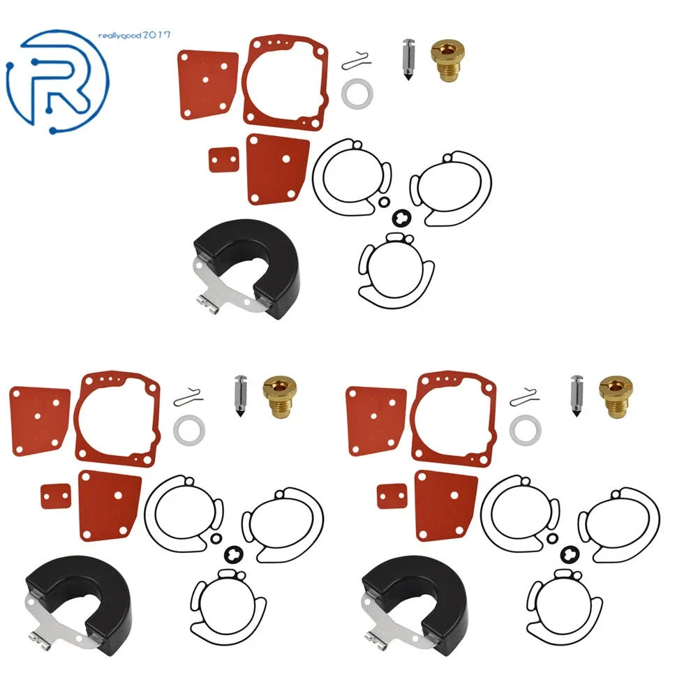 Triple Carburetor Rebuild Kit for Johnson Evinrude V6 60 Degree (105, 150, 175)