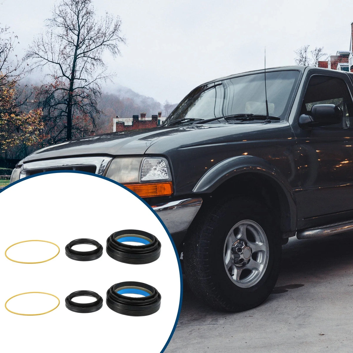 Set of 1 Front Axle Steering Bushing Seal for Ford Super Duty F250 (1999–2007)