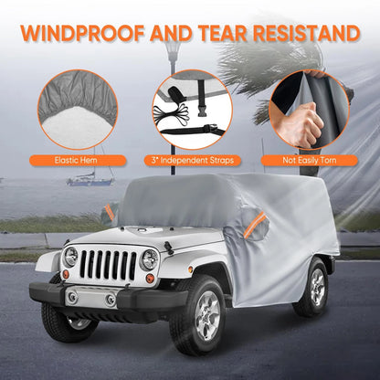 Waterproof Cover for Jeep Wrangler 2 Door (All Weather Protection)