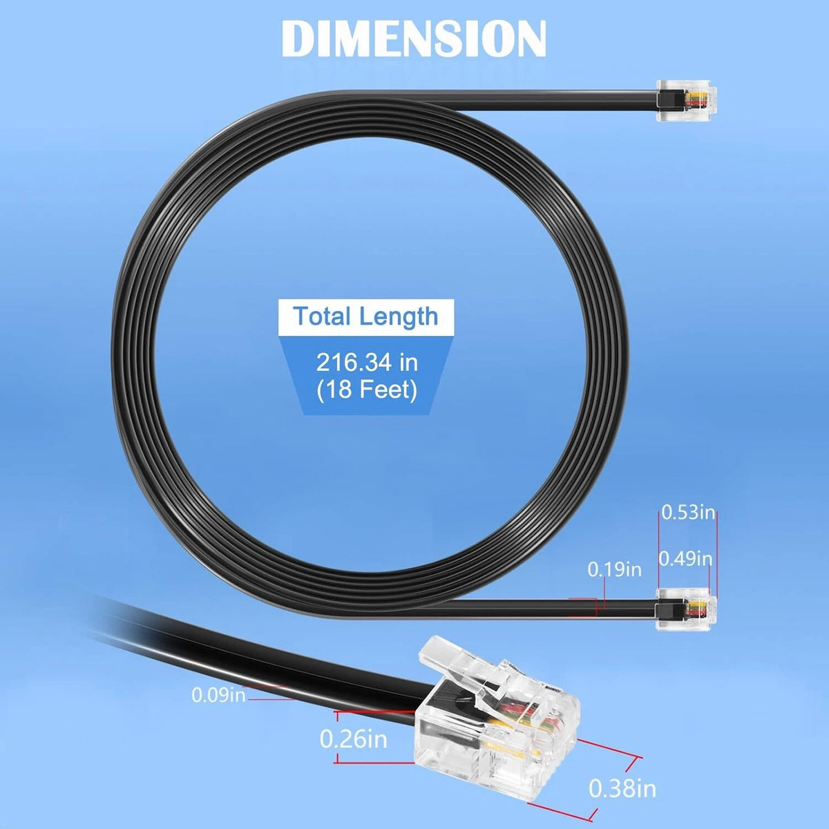 18’ Air Conditioner Communication Cable for Dometic RV Heat Pumps (For00683)