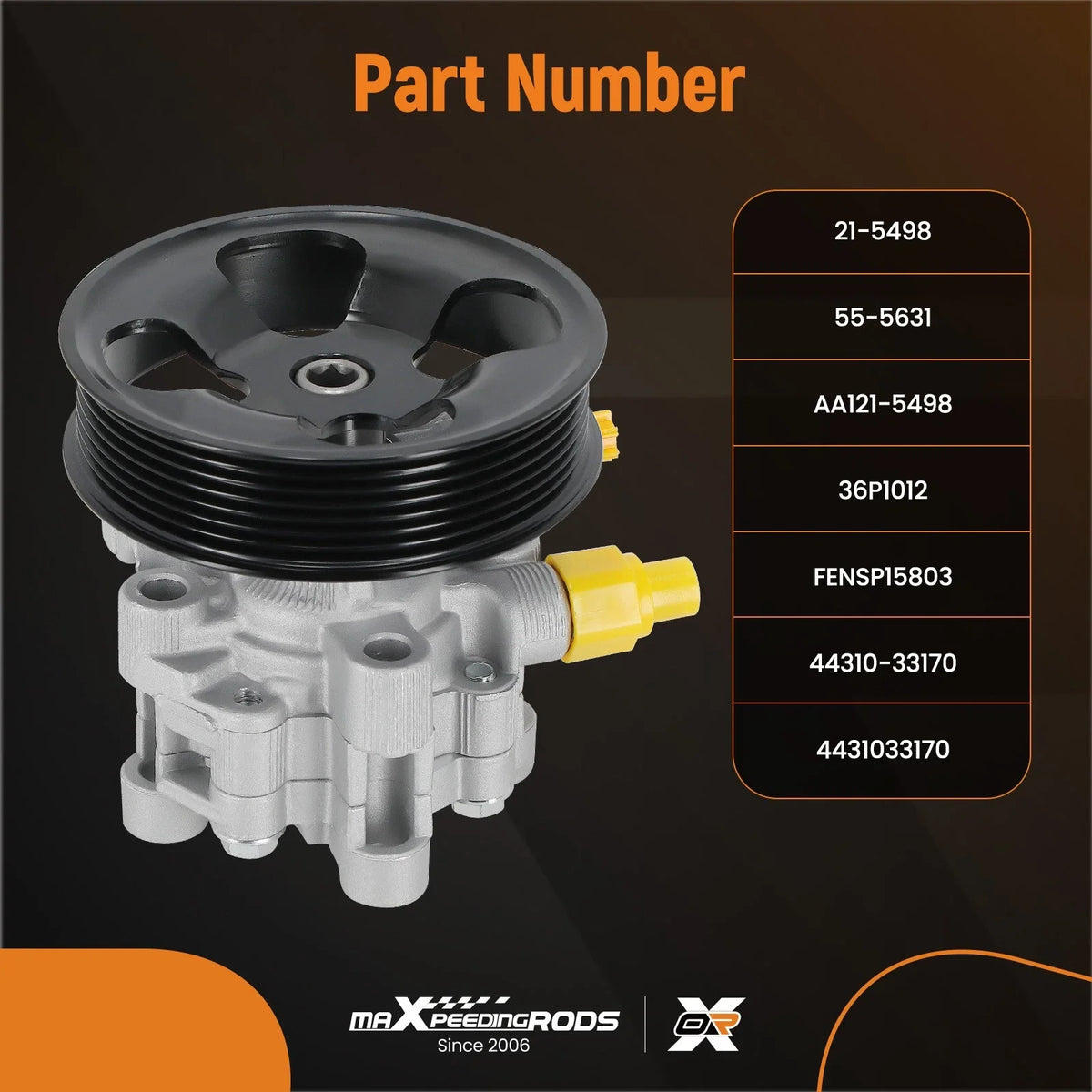 Power Steering Pump & Pulley for Lexus ES350, Toyota Avalon (2005–2012)