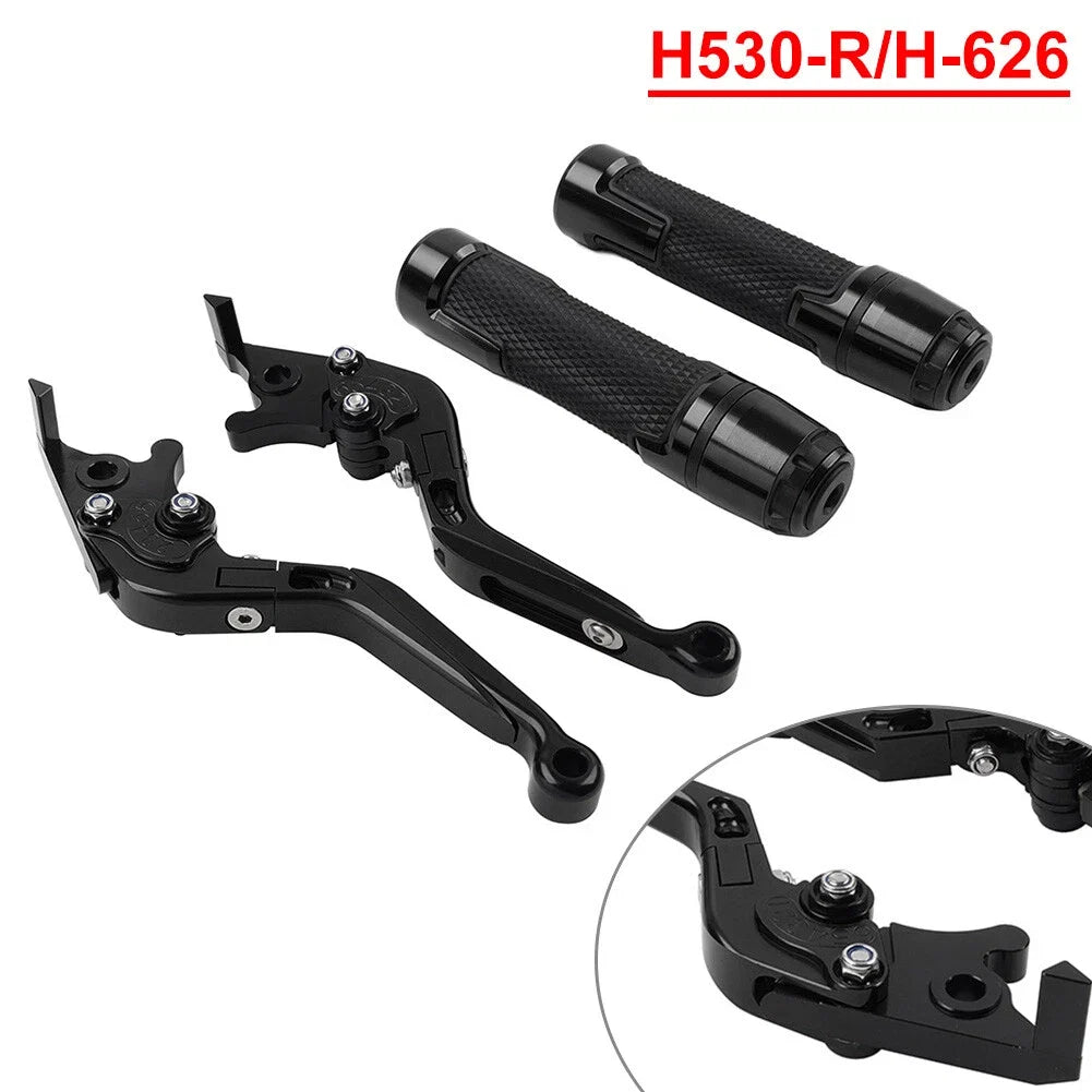 Set of 2 Black Extendable Brake Clutch Levers for Suzuki GSXS125 (2017–2023)