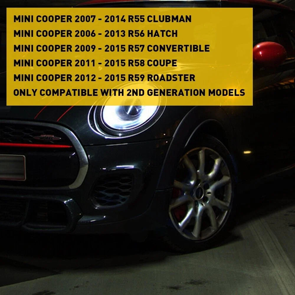 Dynamic LED Side Marker Fender Light for Mini Cooper R55 R56 R57 R58 R59 (2007–2015)