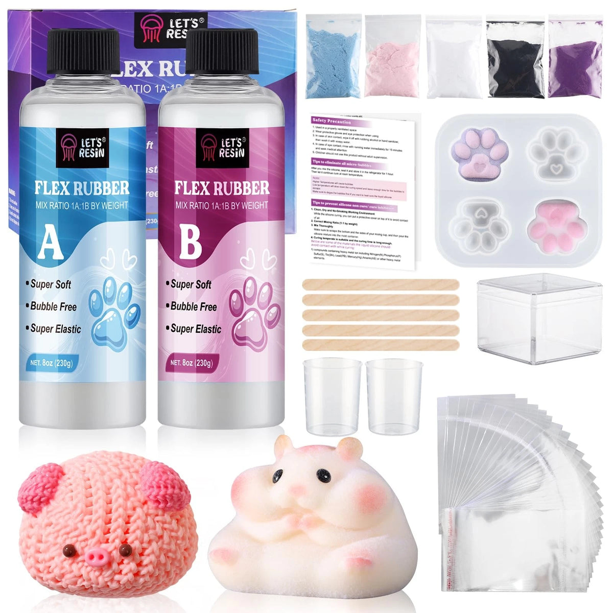 16oz Gel for Taba Squishy Kit (Super Soft Flex Rubber)