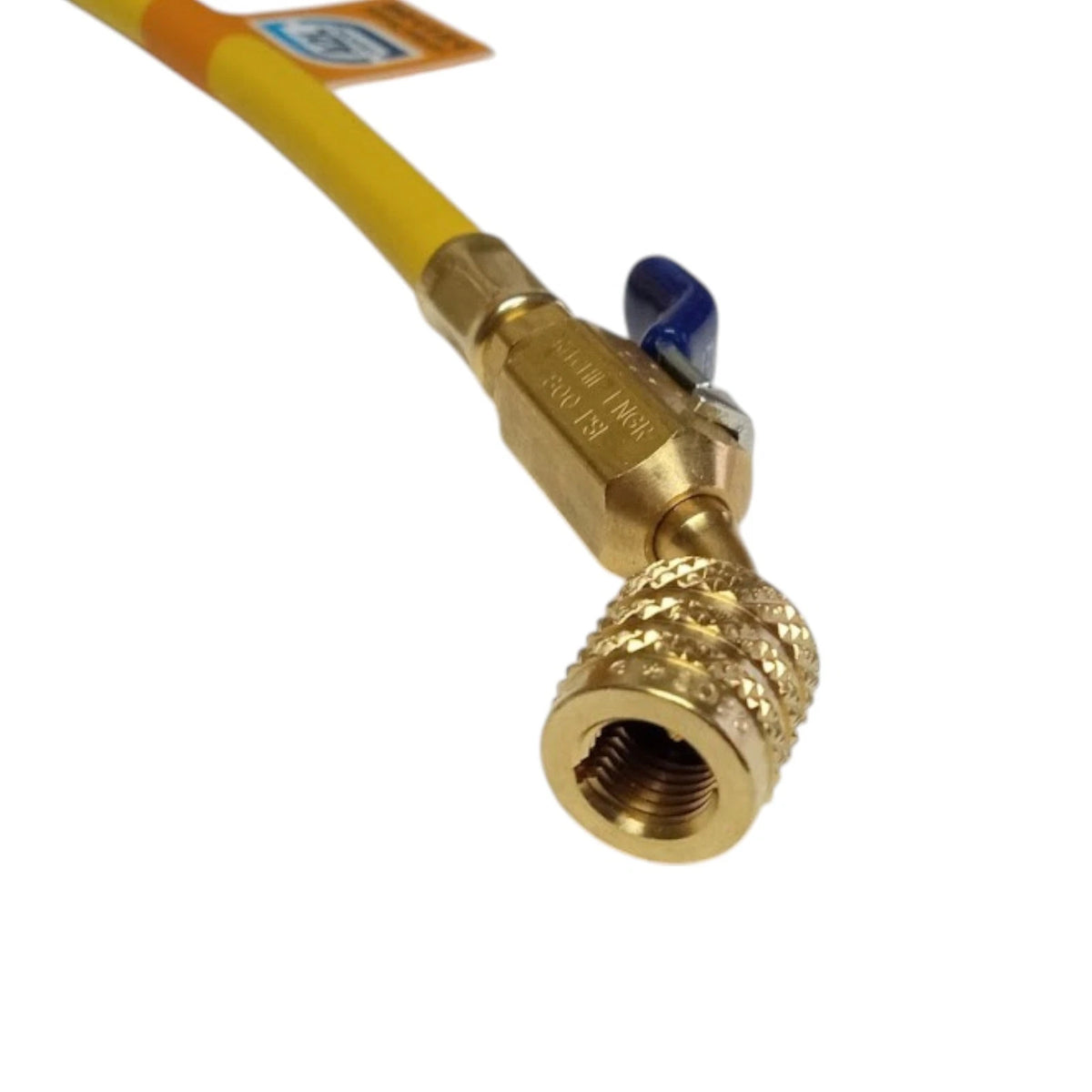 60" Charging Hose 1/4" LH to 1/4" RH 45 w/ Ball Valve for Yellow Jacket