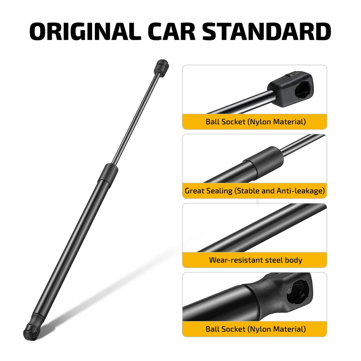 2X 20" 600N Gas Strut for Heavy-Duty Box Lid RV Bed Murphy Bed