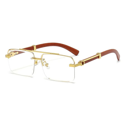 Rimless Rectangle Sunglasses for Men